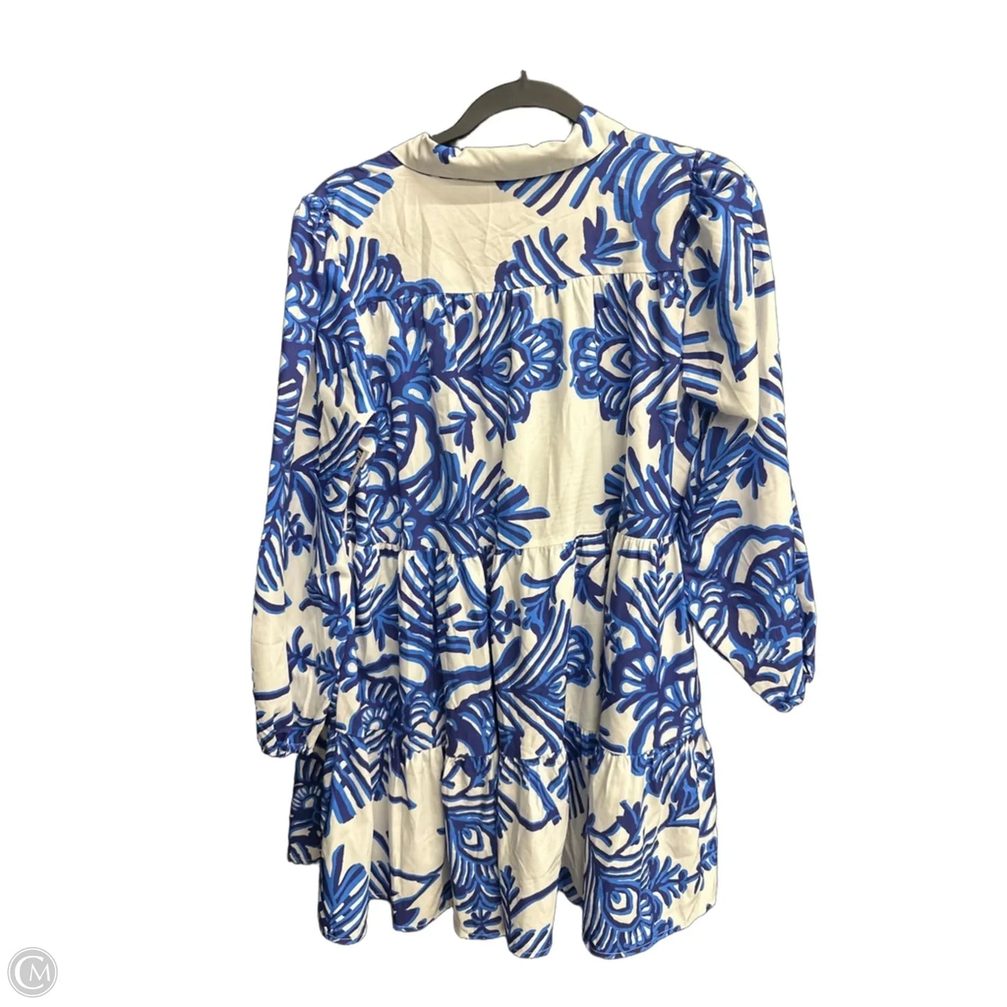 Dress Casual Midi By Clothes Mentor In Blue & White, Size: Xs
