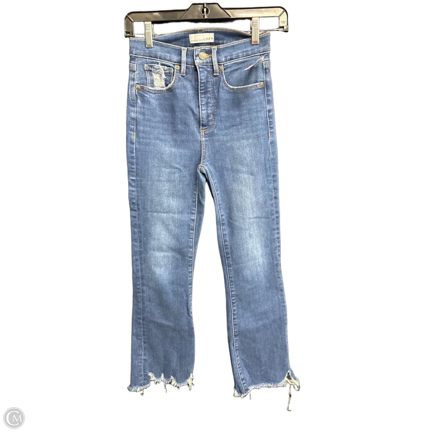 Jeans Skinny By Loft In Blue Denim, Size: 0p