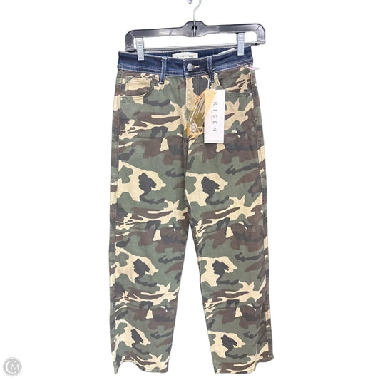 Jeans Wide Leg By Risen In Camouflage Print, Size: 0