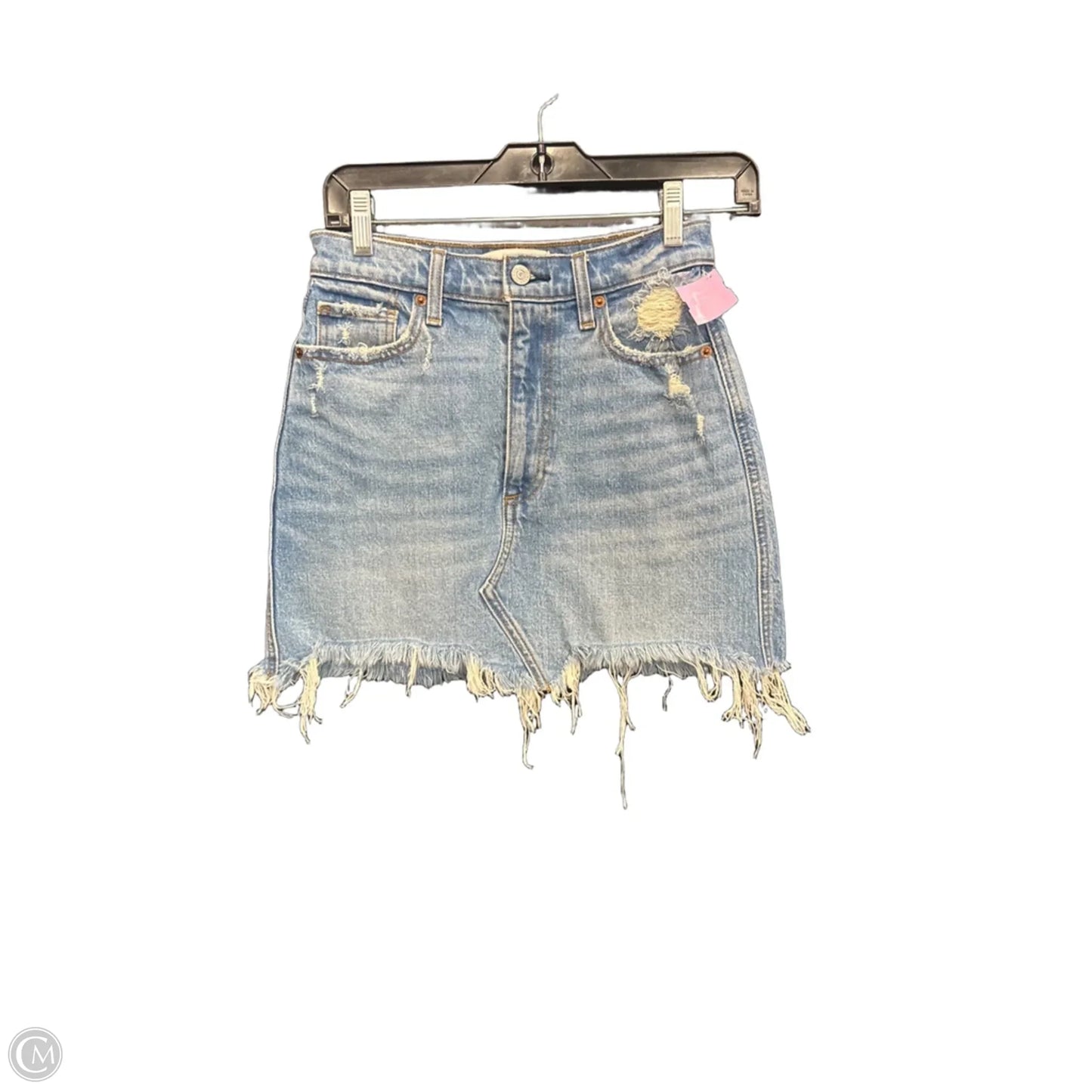 Skirt Mini & Short By Abercrombie And Fitch In Blue Denim, Size: 0