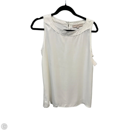 Top Sleeveless By Loft In White, Size: S