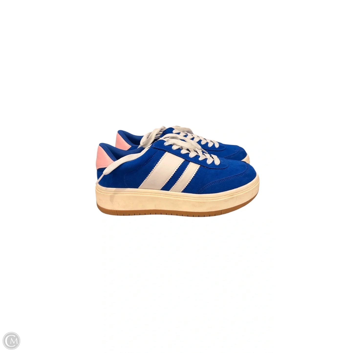 Shoes Sneakers By Madden Girl In Blue & White, Size: 8.5
