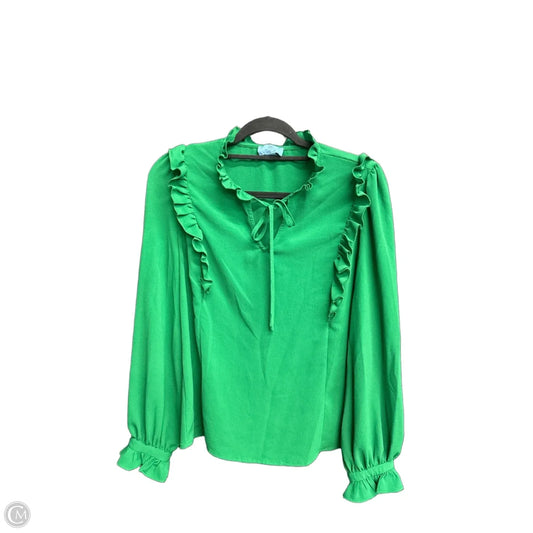 Top Long Sleeve By Cece In Green, Size: M
