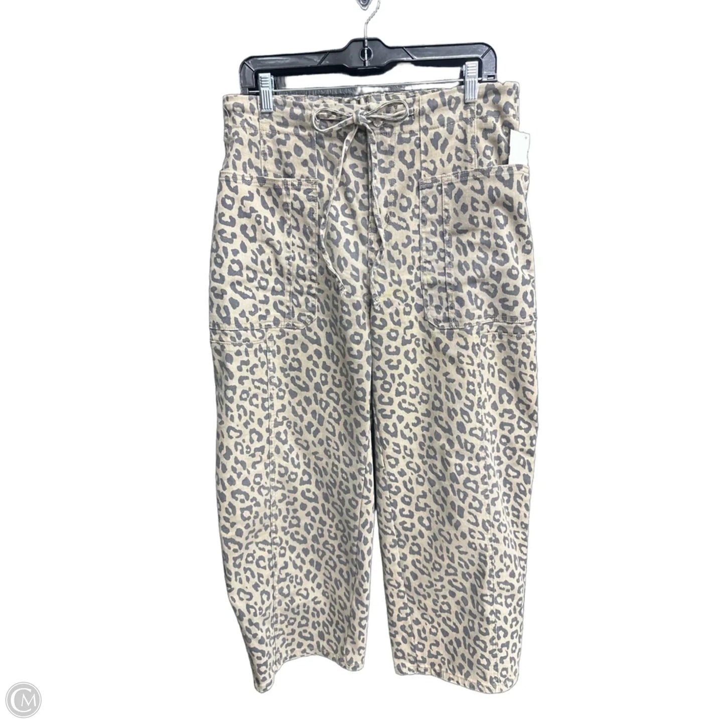 Jeans Wide Leg By Shein In Leopard Print, Size: 14