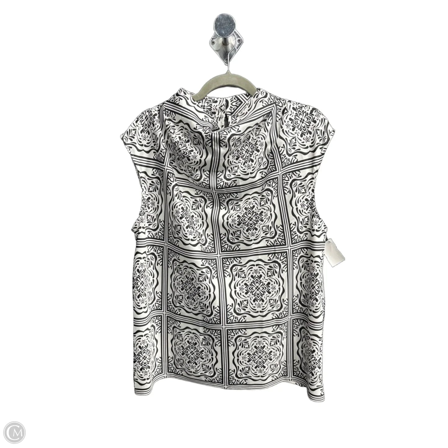 Top Sleeveless By Loft In Black & White, Size: Xl
