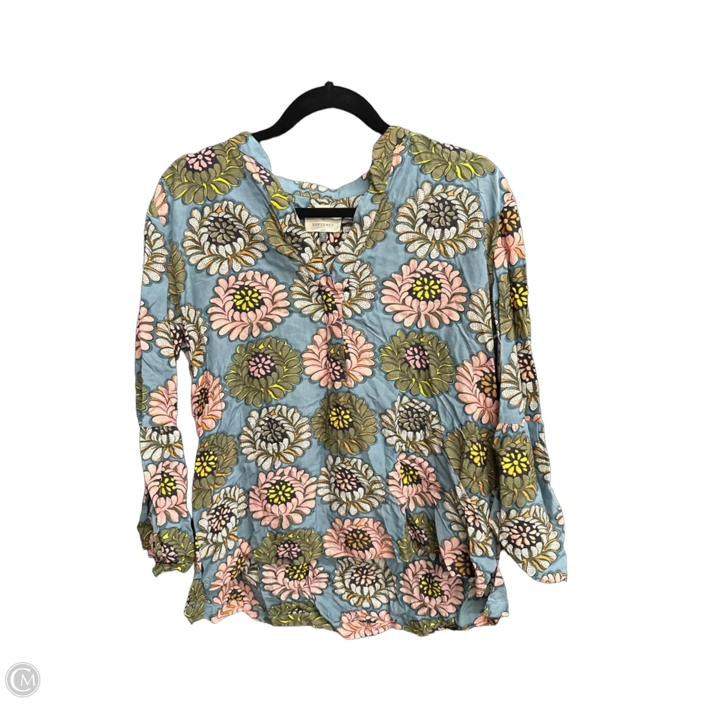 Top Long Sleeve By Loft In Floral Print, Size: M