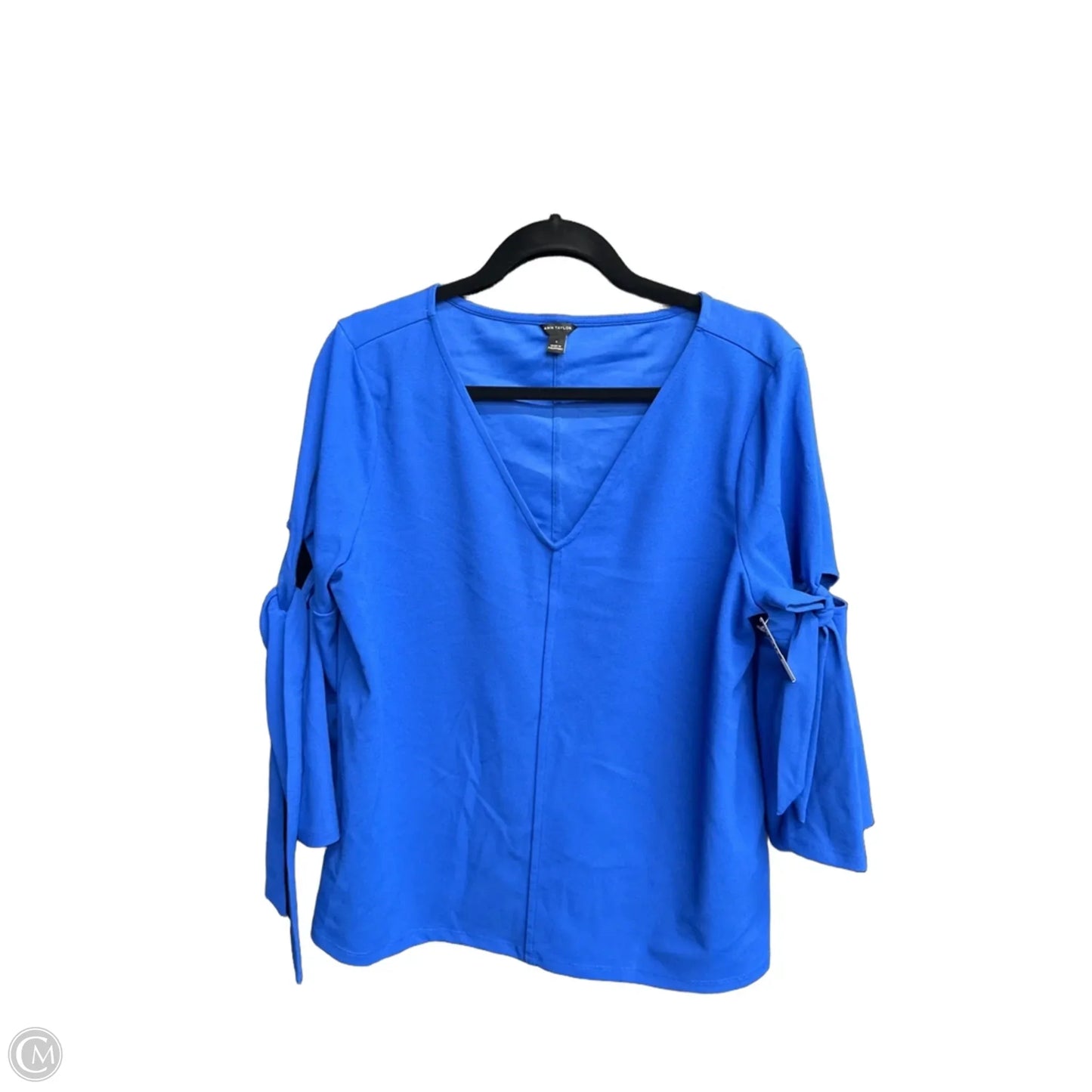 Top Long Sleeve By Ann Taylor In Blue, Size: L