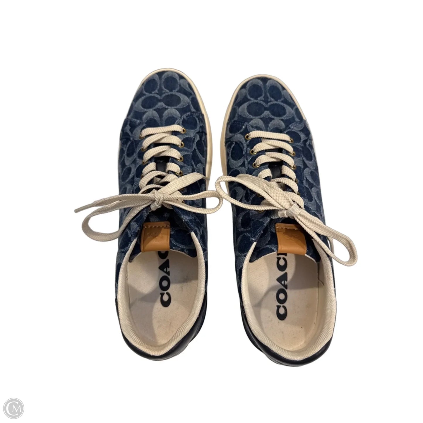 Shoes Designer By Coach In Blue Denim, Size: 11.5