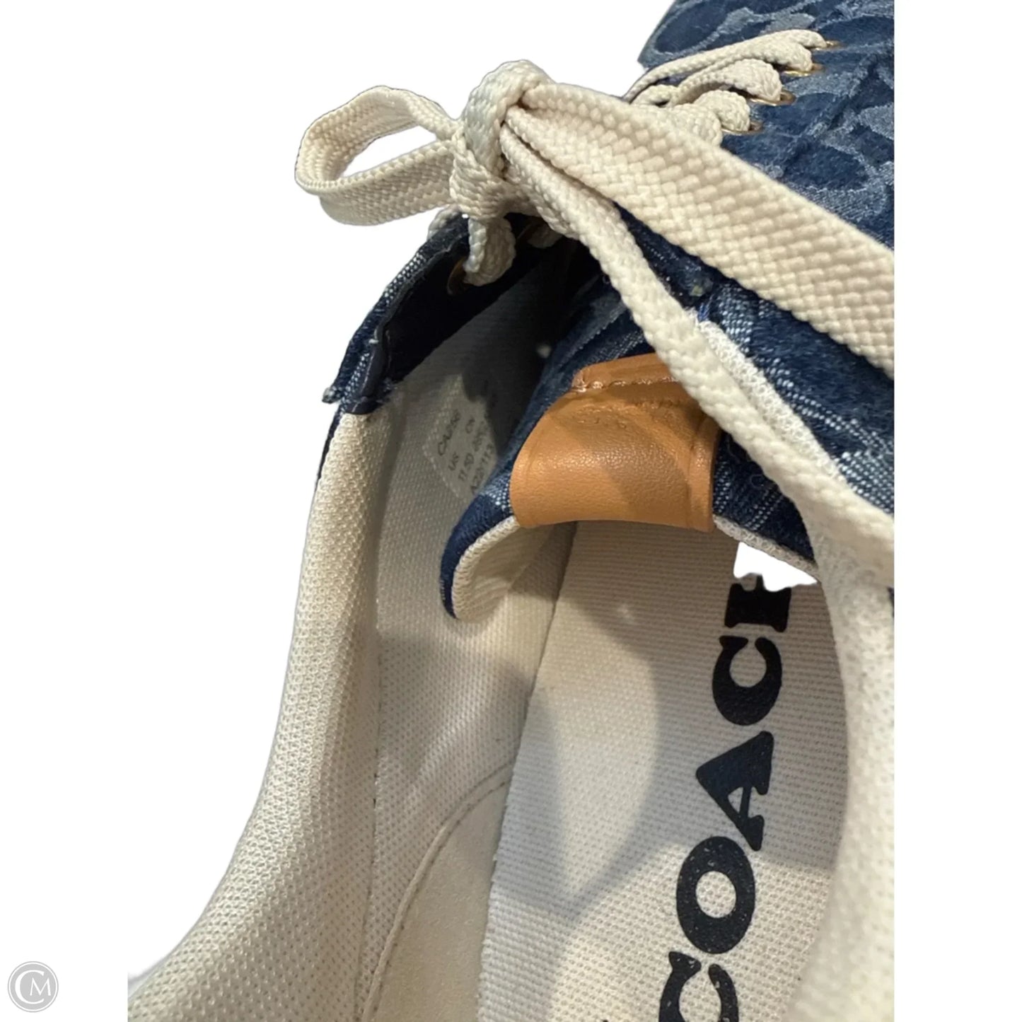 Shoes Designer By Coach In Blue Denim, Size: 11.5