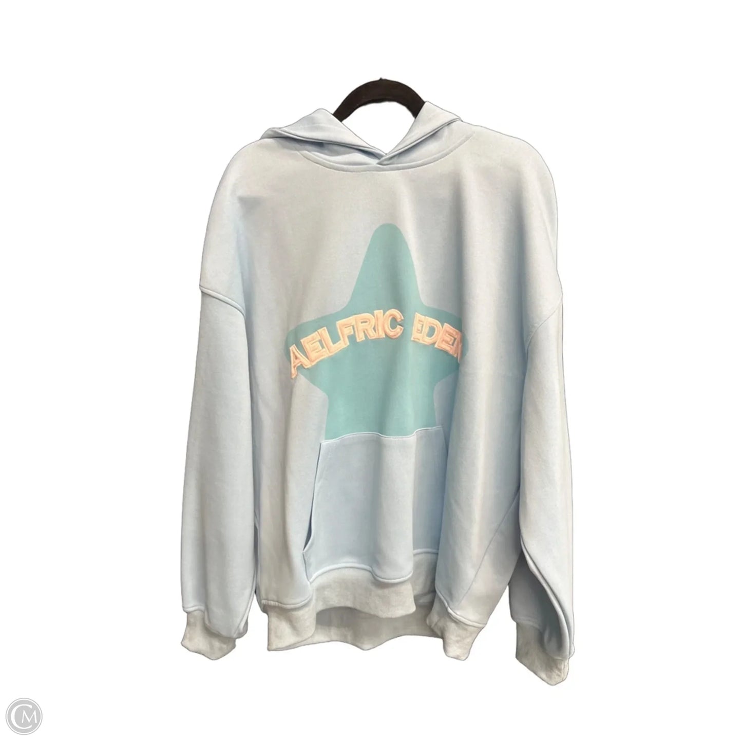 Sweatshirt Hoodie By Clothes Mentor In Blue & Pink, Size: L