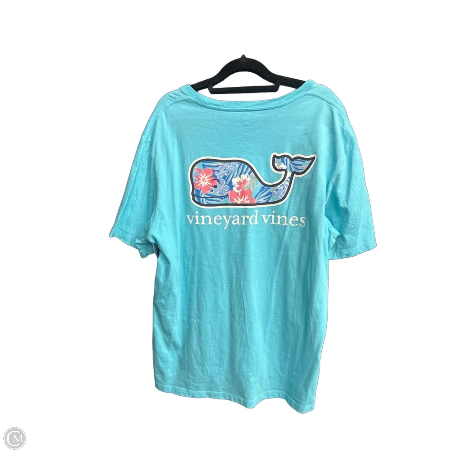 Top Short Sleeve By Vineyard Vines In Blue, Size: L