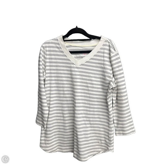 Top 3/4 Sleeve By Isaac Mizrahi In Striped Pattern, Size: S