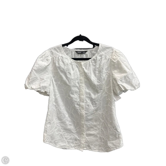 Blouse Short Sleeve By Simply Vera In White, Size: S
