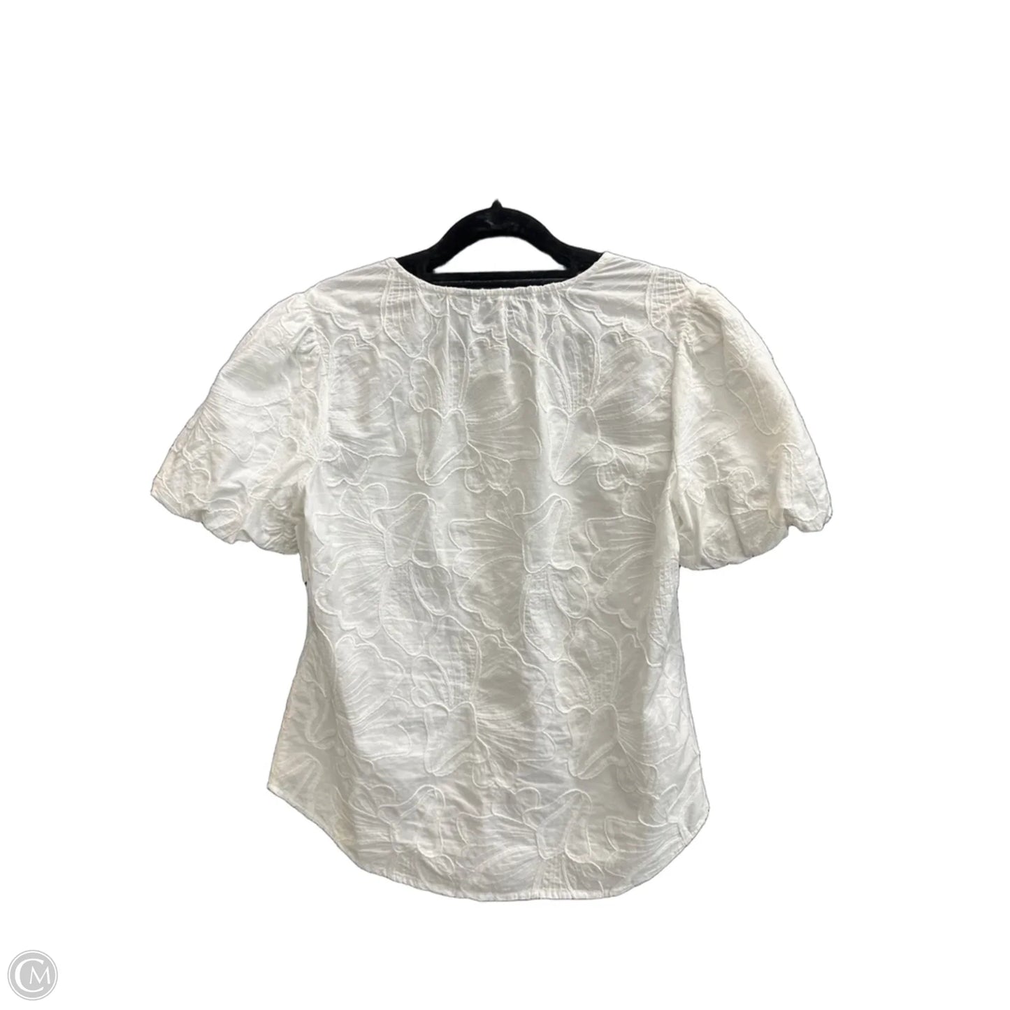 Blouse Short Sleeve By Simply Vera In White, Size: S