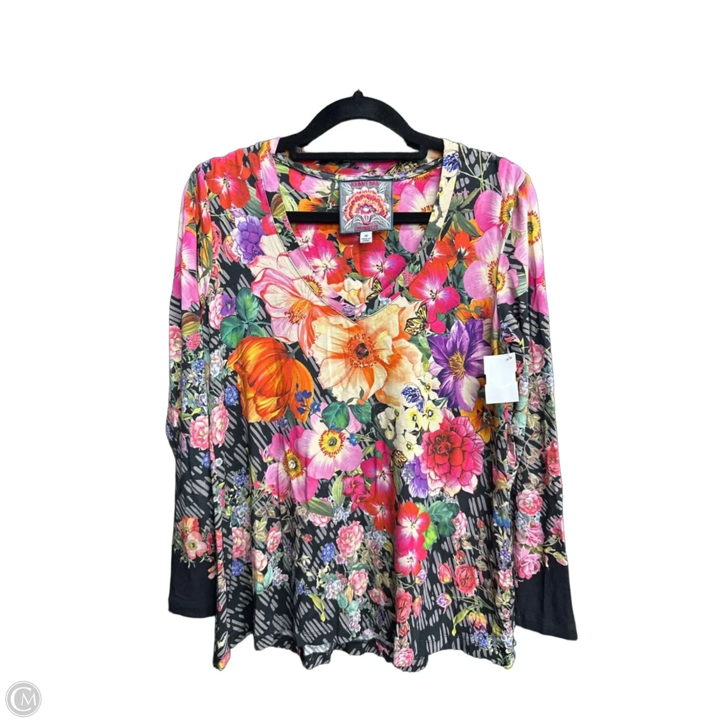 Top Long Sleeve By Johnny Was In Floral Print, Size: Xs