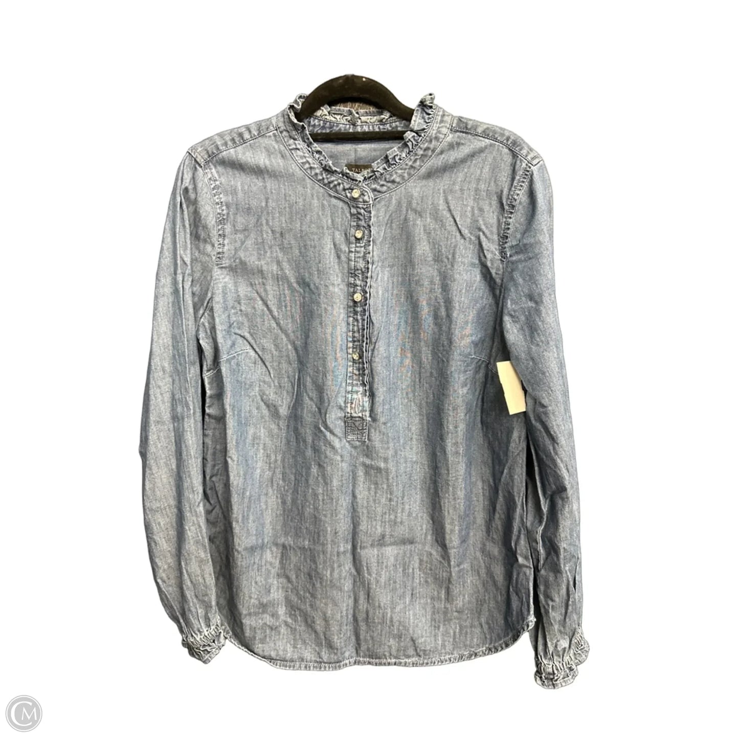 Top Long Sleeve By Talbots In Blue Denim, Size: S