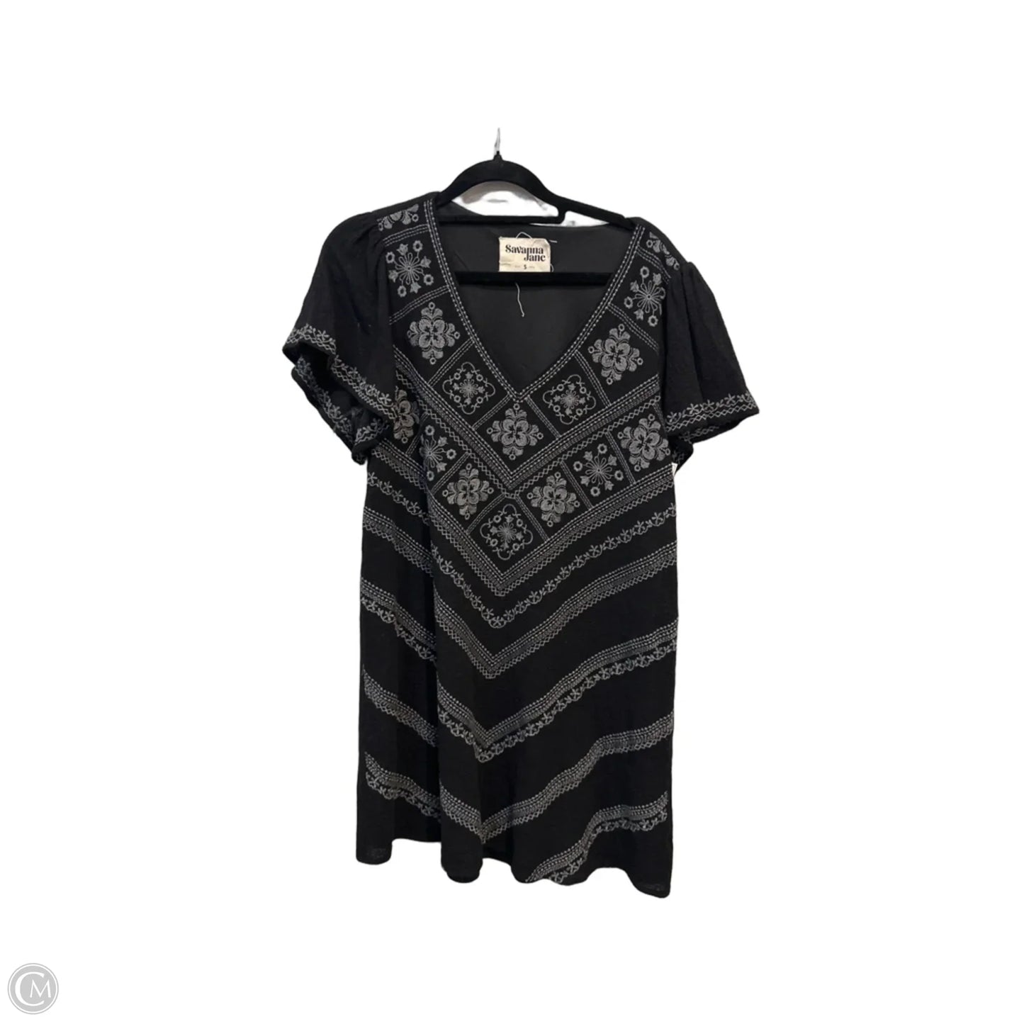 Dress Casual Short By Savanna Jane In Black & Grey, Size: S