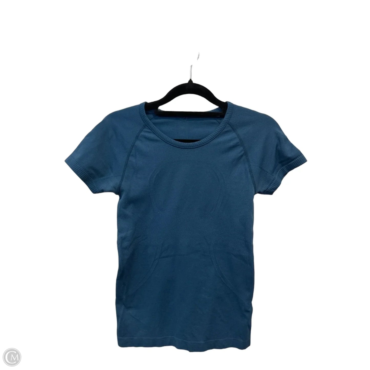 Athletic Top Short Sleeve By Lululemon In Blue, Size: Xs