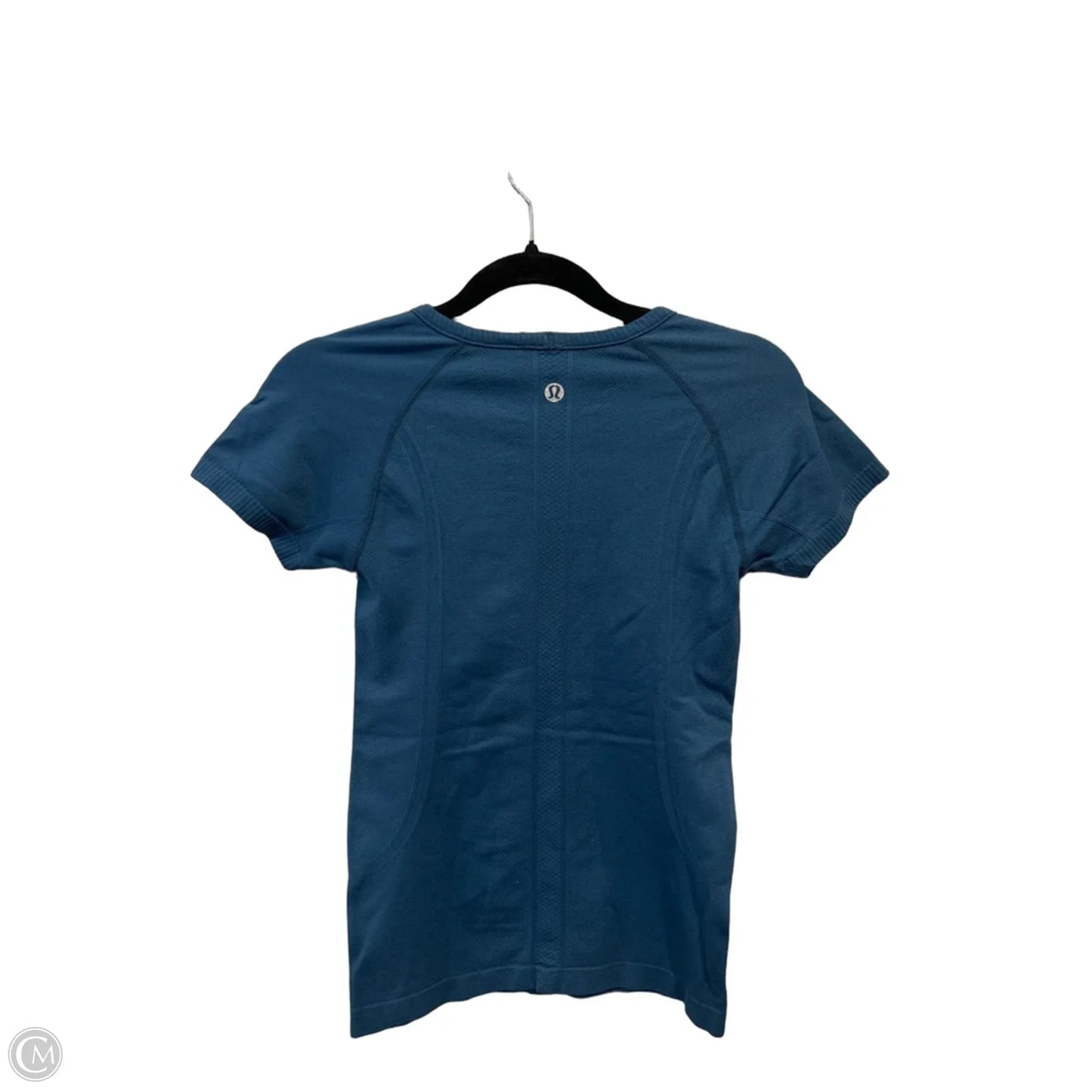 Athletic Top Short Sleeve By Lululemon In Blue, Size: Xs