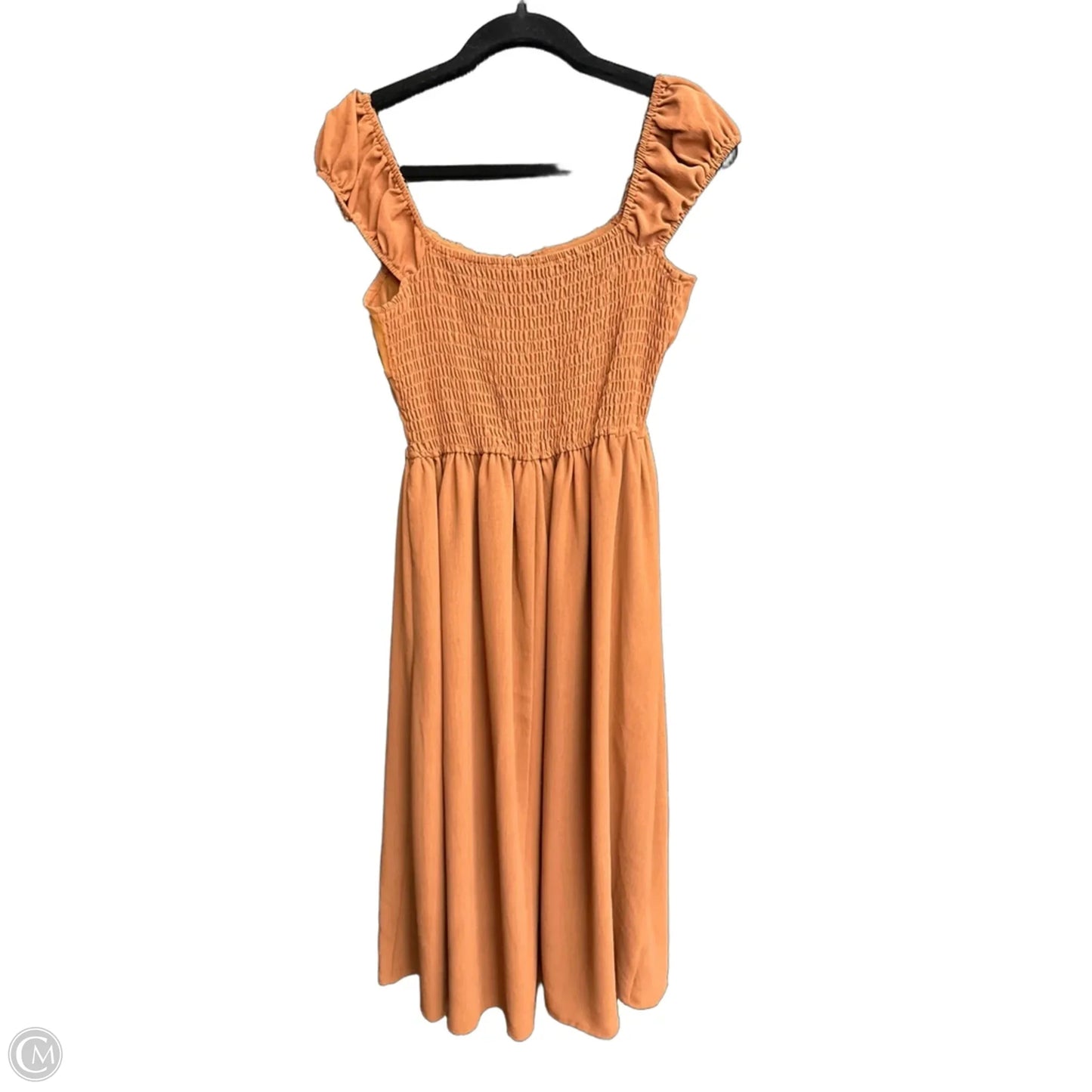 Dress Casual Midi By Clothes Mentor In Orange, Size: M