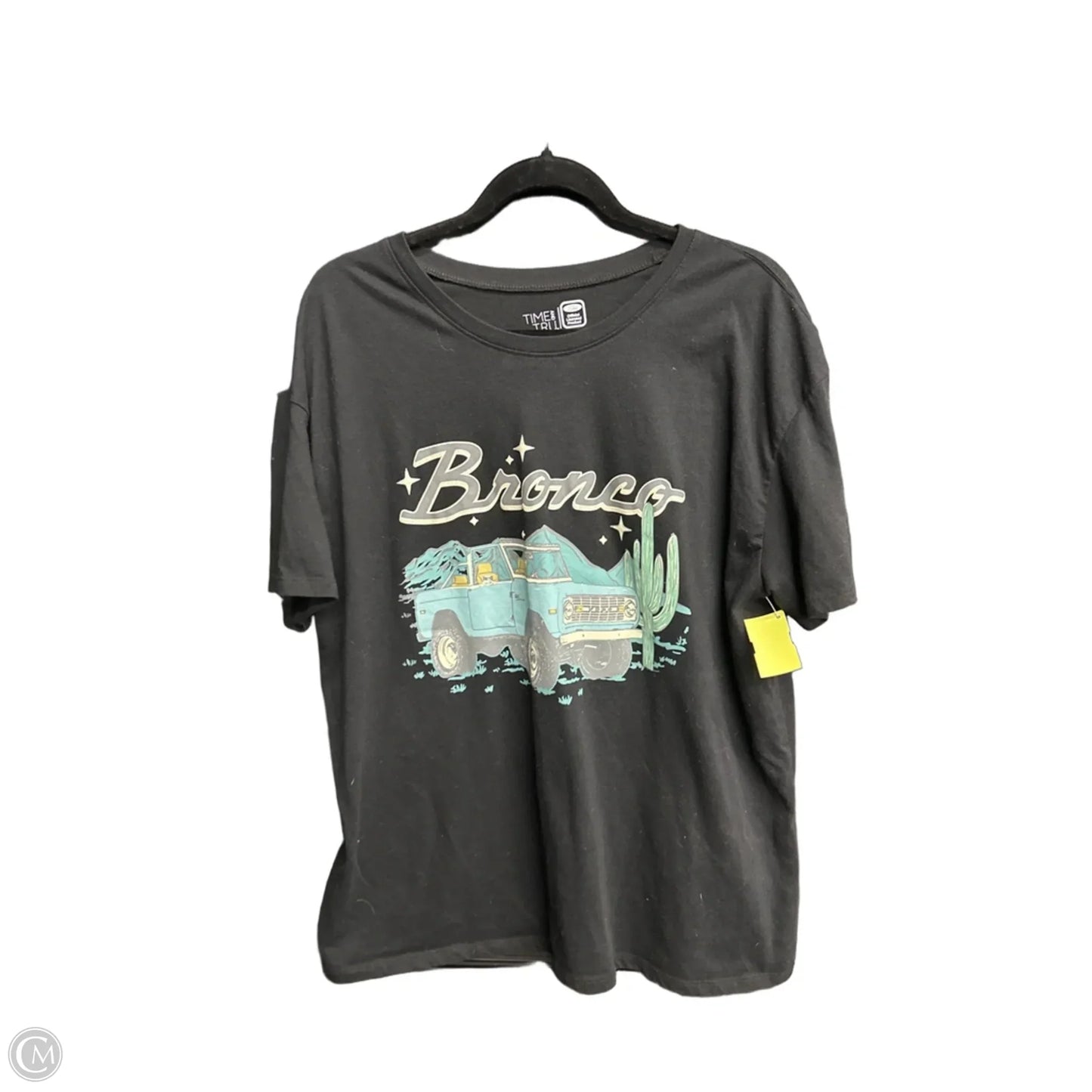 Top Short Sleeve By Time And Tru In Black, Size: 2x