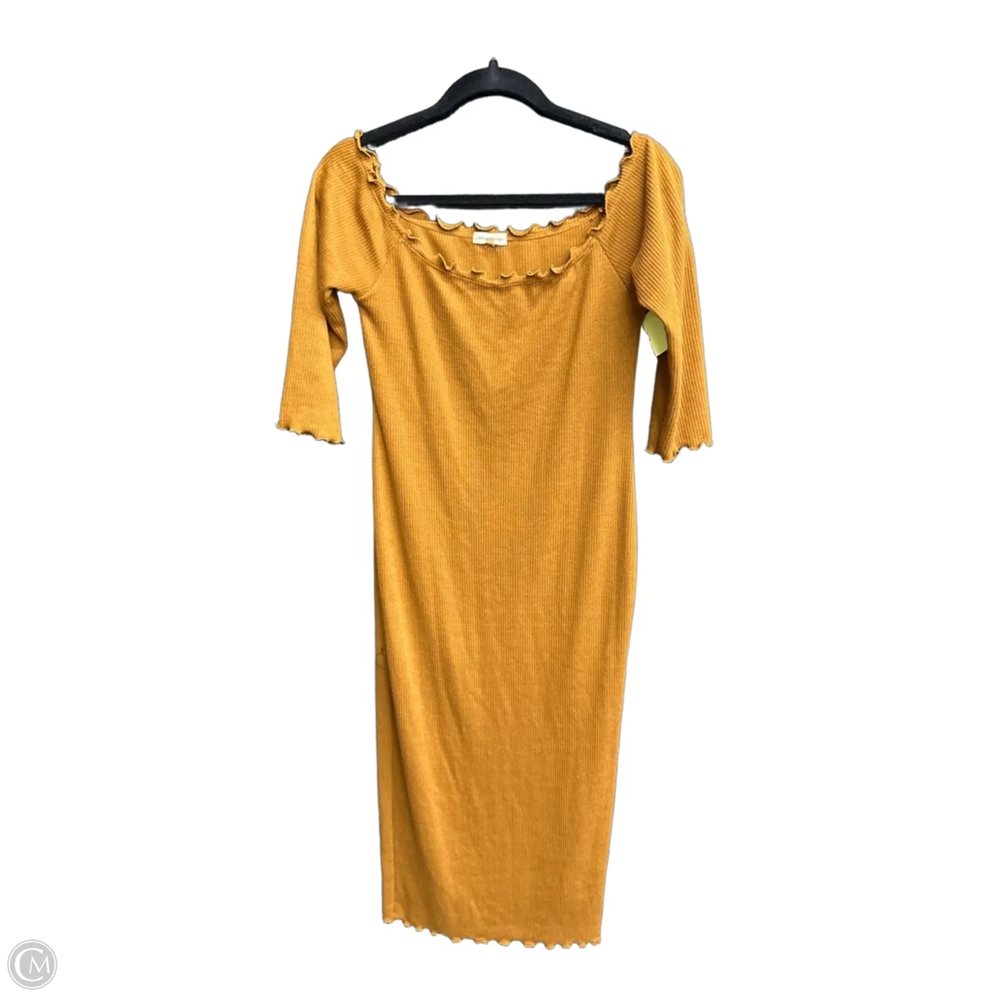 Dress Casual Midi By Heart & Hips In Orange, Size: L