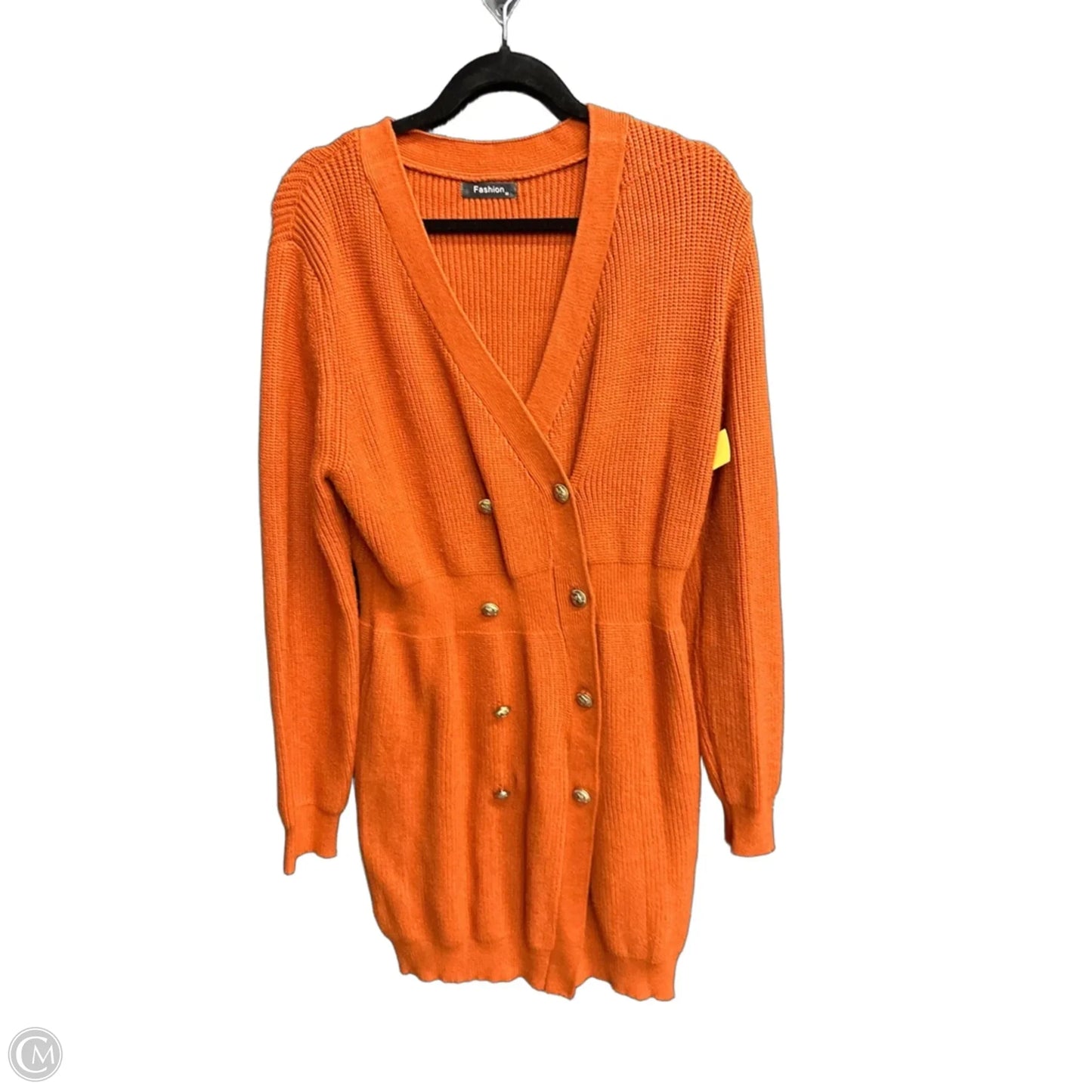Dress Sweater By Clothes Mentor In Orange, Size: M