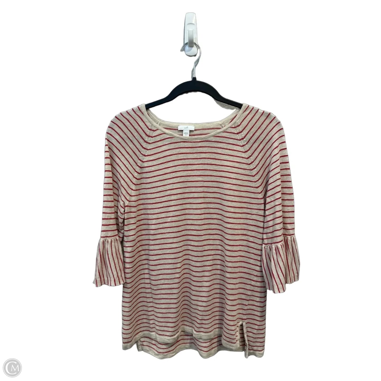 Top Short Sleeve By J. Jill In Striped Pattern, Size: M