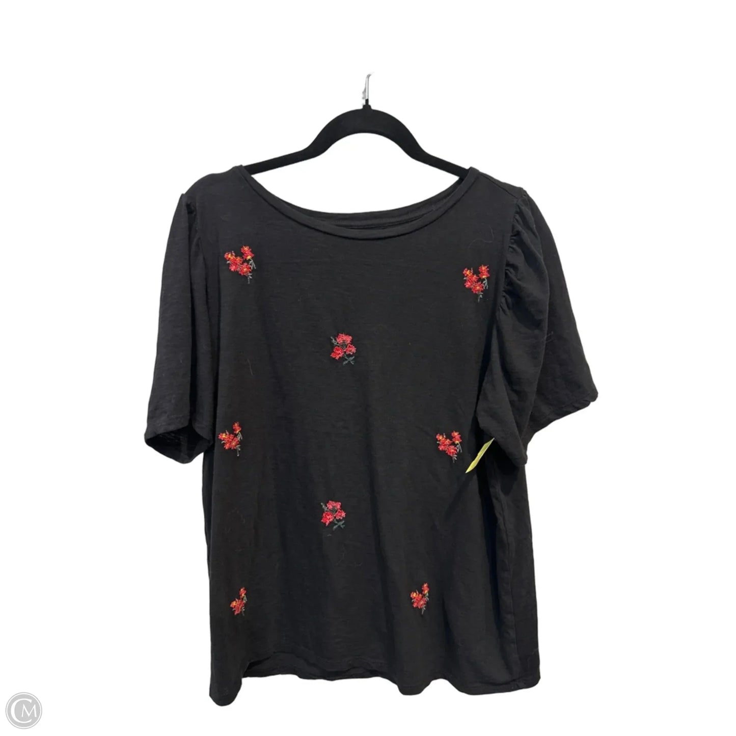 Top Short Sleeve By Loft In Black, Size: Xl