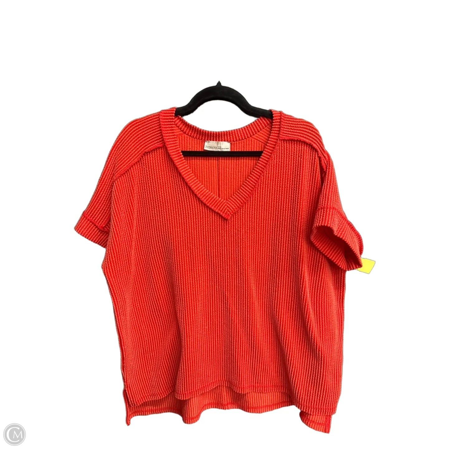 Top Short Sleeve By Zenana In Red, Size: S