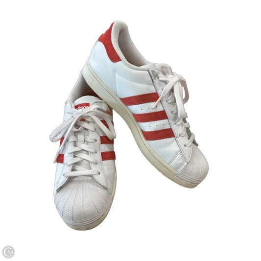 Shoes Sneakers By Adidas In Red & White, Size: 10