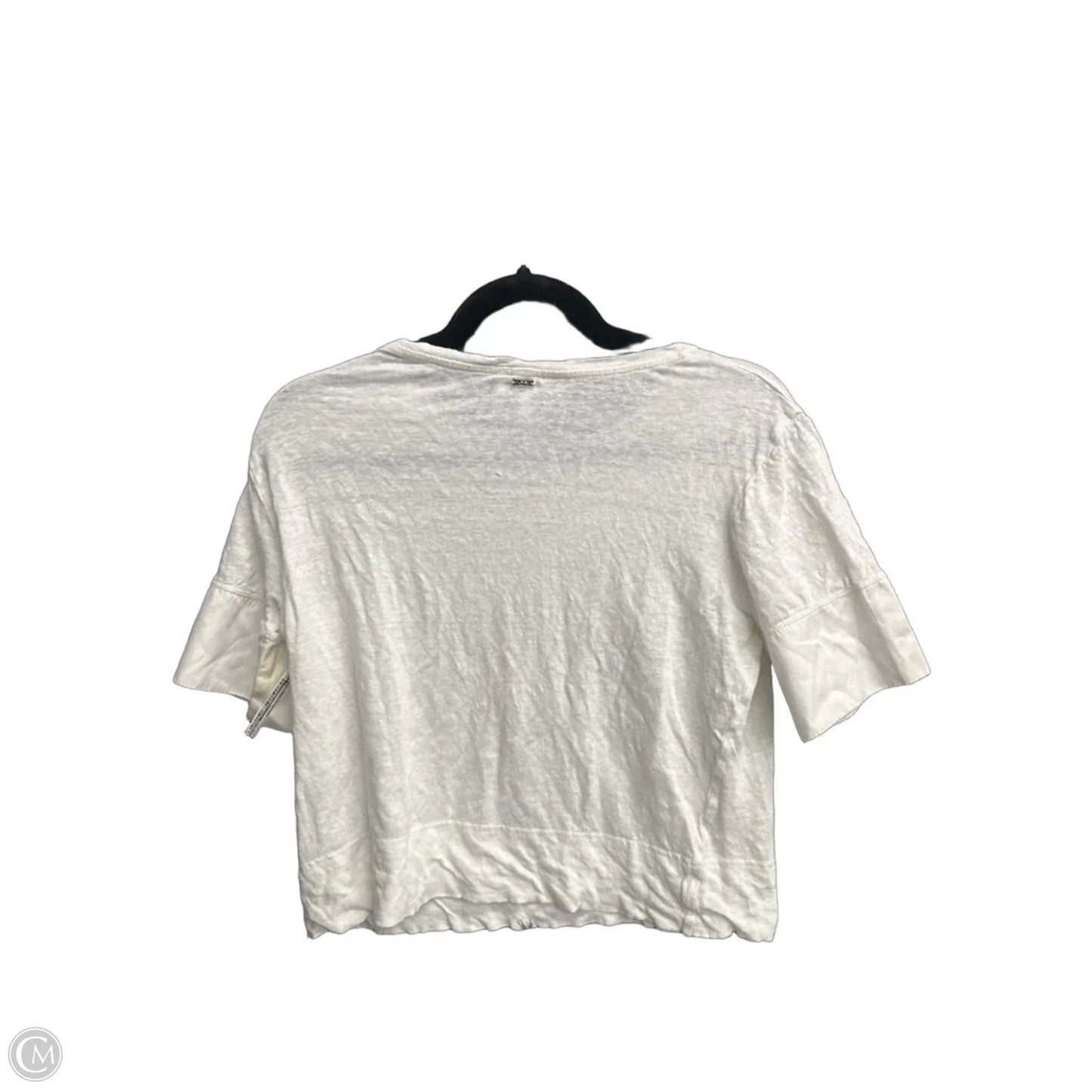 Top Short Sleeve Designer By Escada In White, Size: M