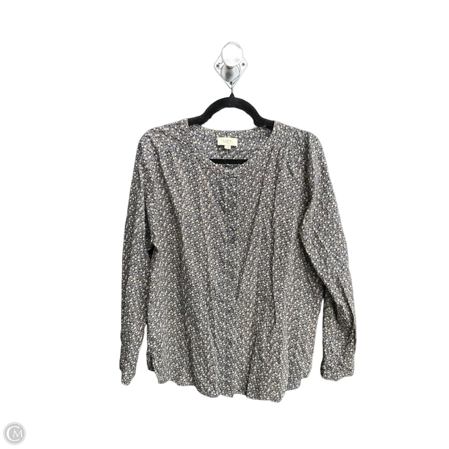 Top Long Sleeve By Loft In Floral Print, Size: L