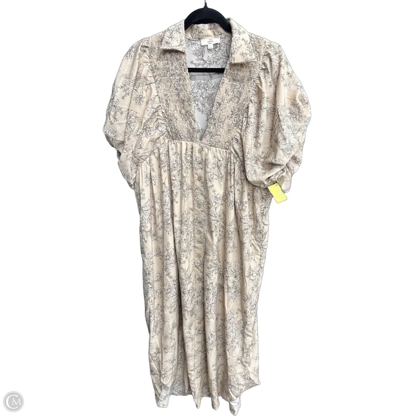 Dress Casual Maxi By Entro In Beige, Size: L