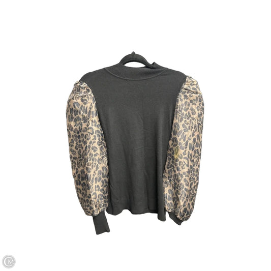 Top Long Sleeve By Sioni In Black, Size: S