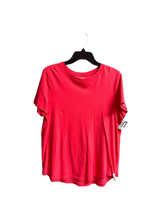 Red Top Short Sleeve Basic Madewell, Size L
