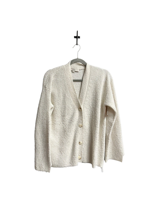 Sweater Cardigan By Loft In Cream, Size: M