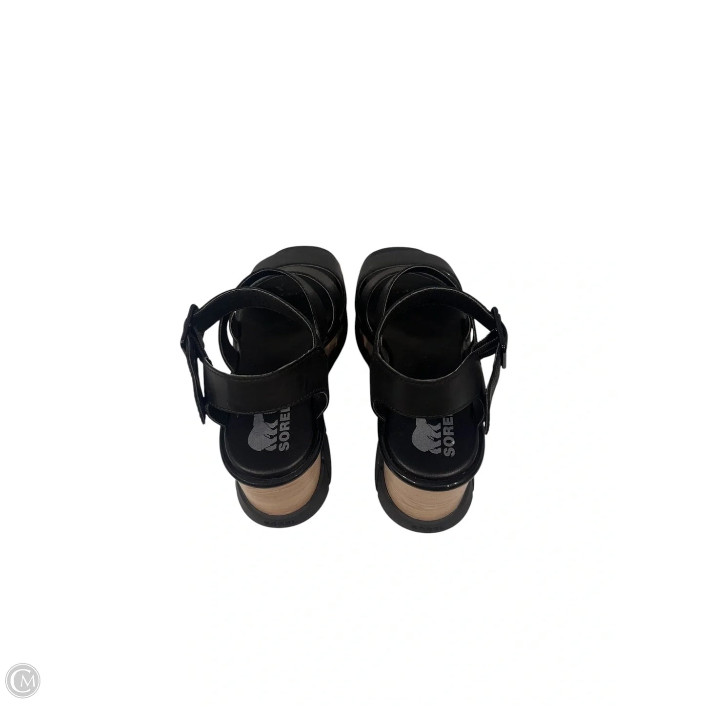 Sandals Heels Wedge By Sorel In Black, Size: 10