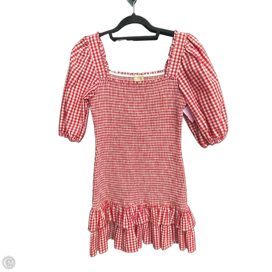Dress Casual Short By Clothes Mentor In Red & White, Size: S
