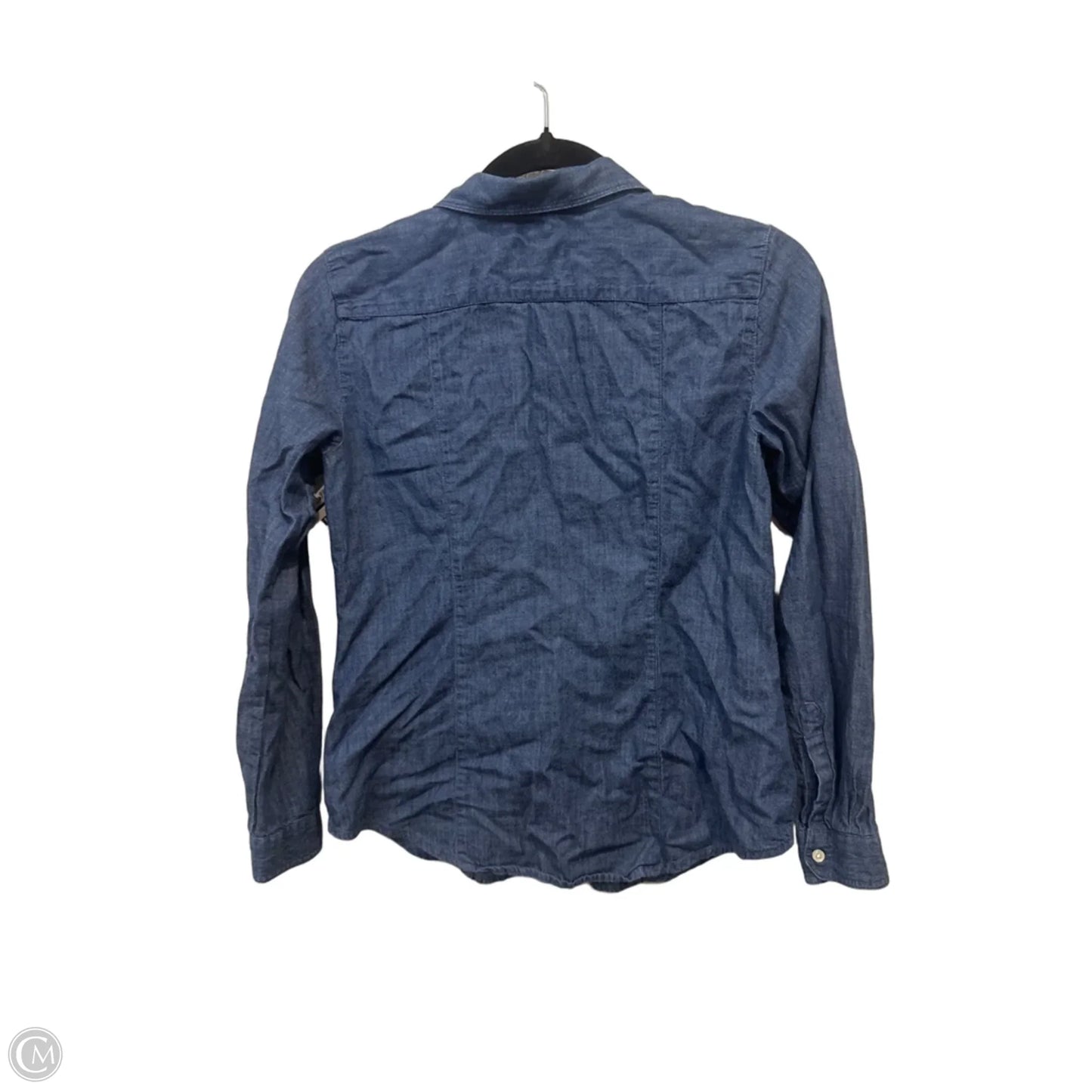 Top Long Sleeve By Loft In Blue Denim, Size: S
