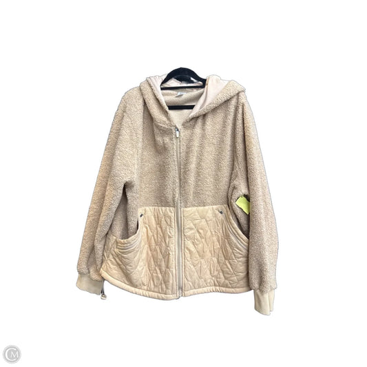 Jacket Faux Fur & Sherpa By Senita In Tan, Size: 2x