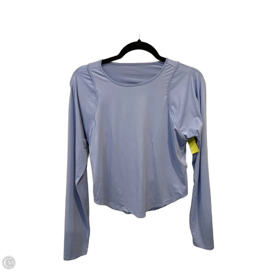 Athletic Top Long Sleeve Crewneck By Old Navy In Blue, Size: L