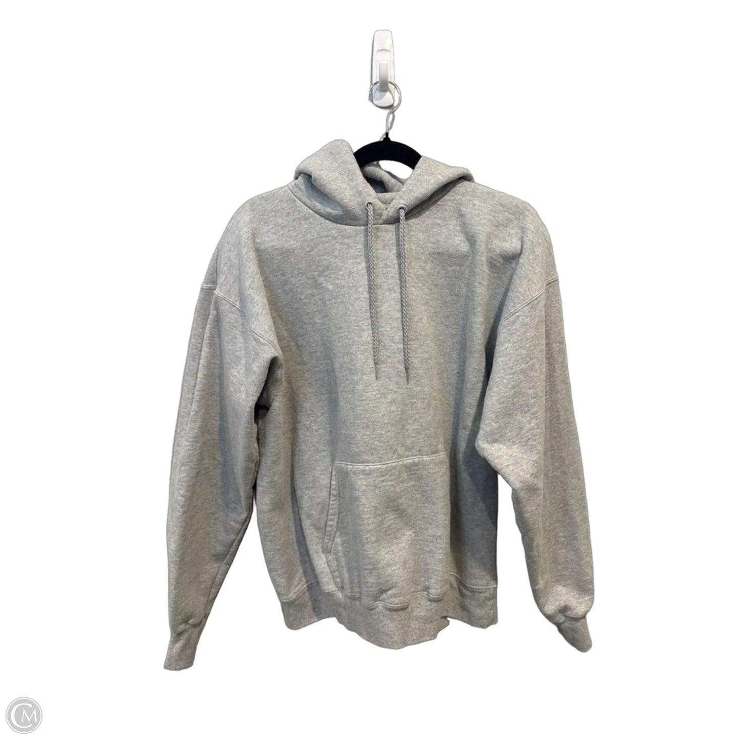 Sweatshirt Hoodie By Hanes In Grey, Size: L