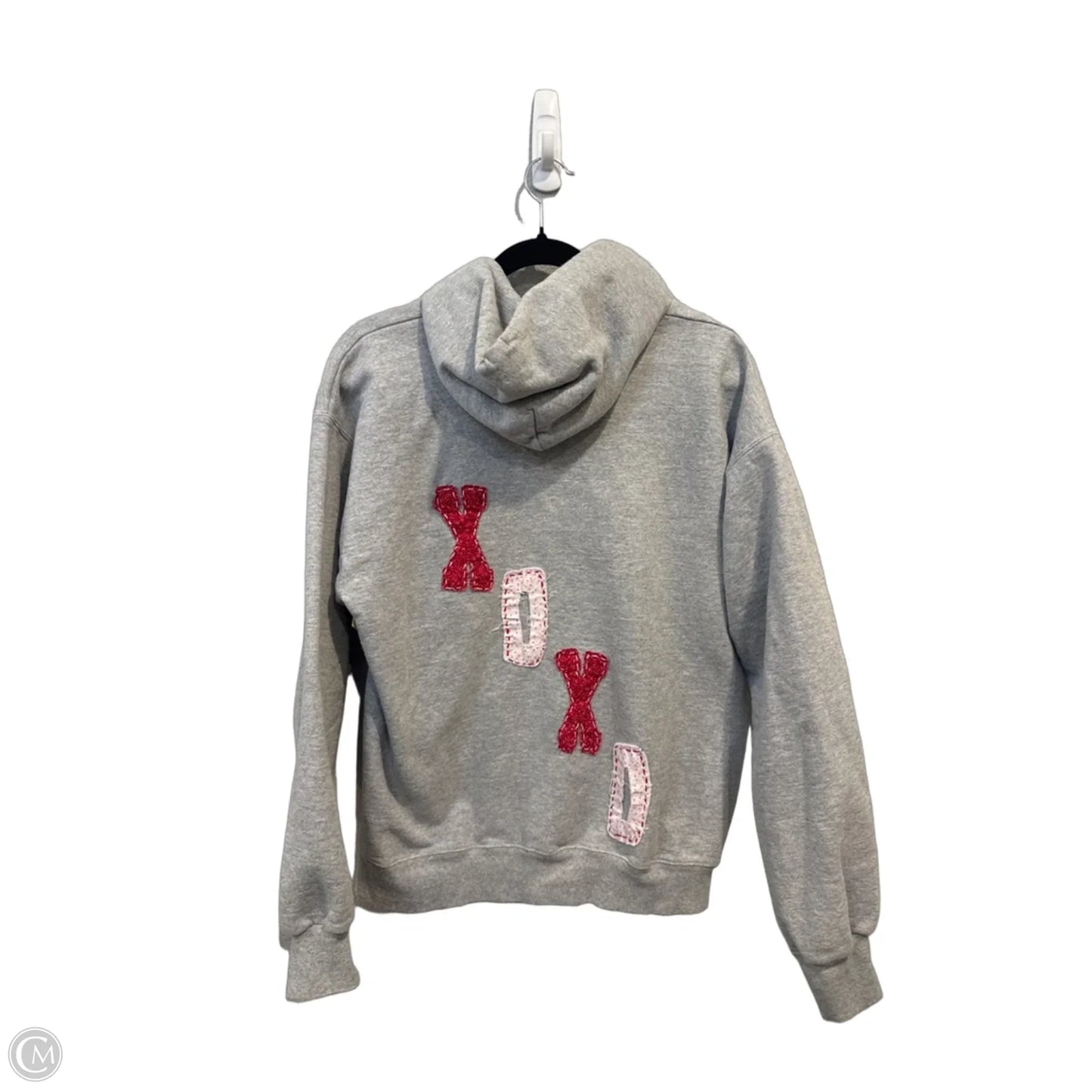 Sweatshirt Hoodie By Hanes In Grey, Size: L