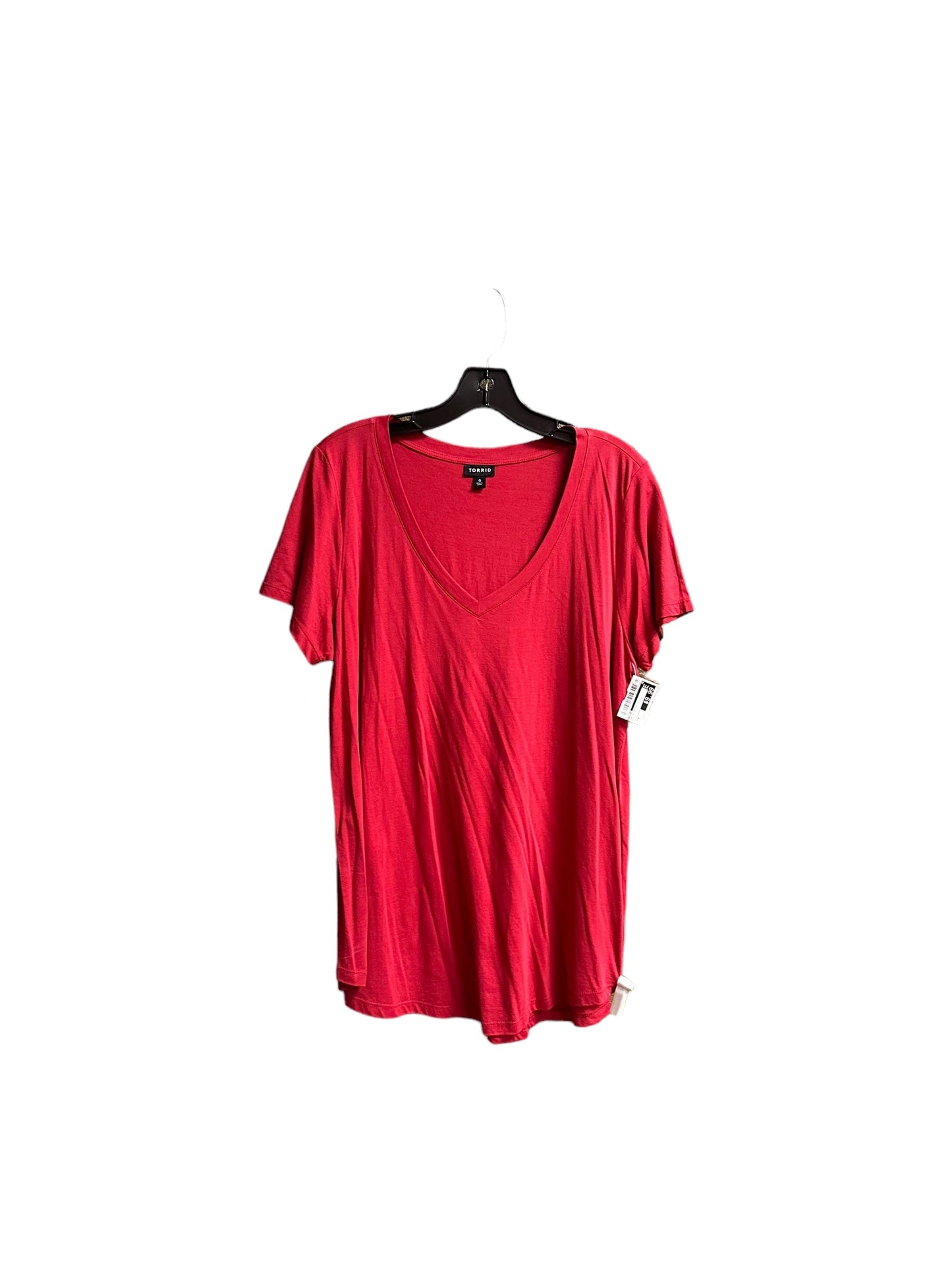 Red Top Short Sleeve Basic Torrid, Size M