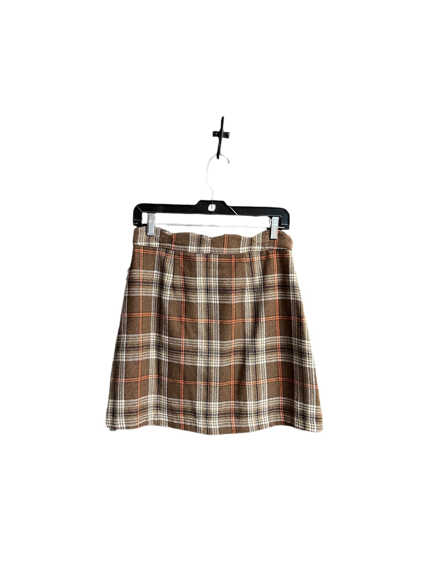 Skirt Mini & Short By Blu Pepper In Plaid Pattern, Size: M