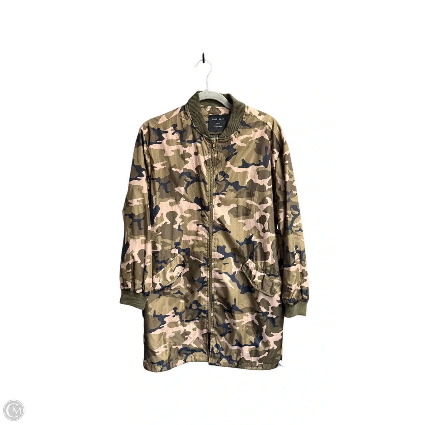 Jacket Windbreaker By Love Tree In Camouflage Print, Size: M
