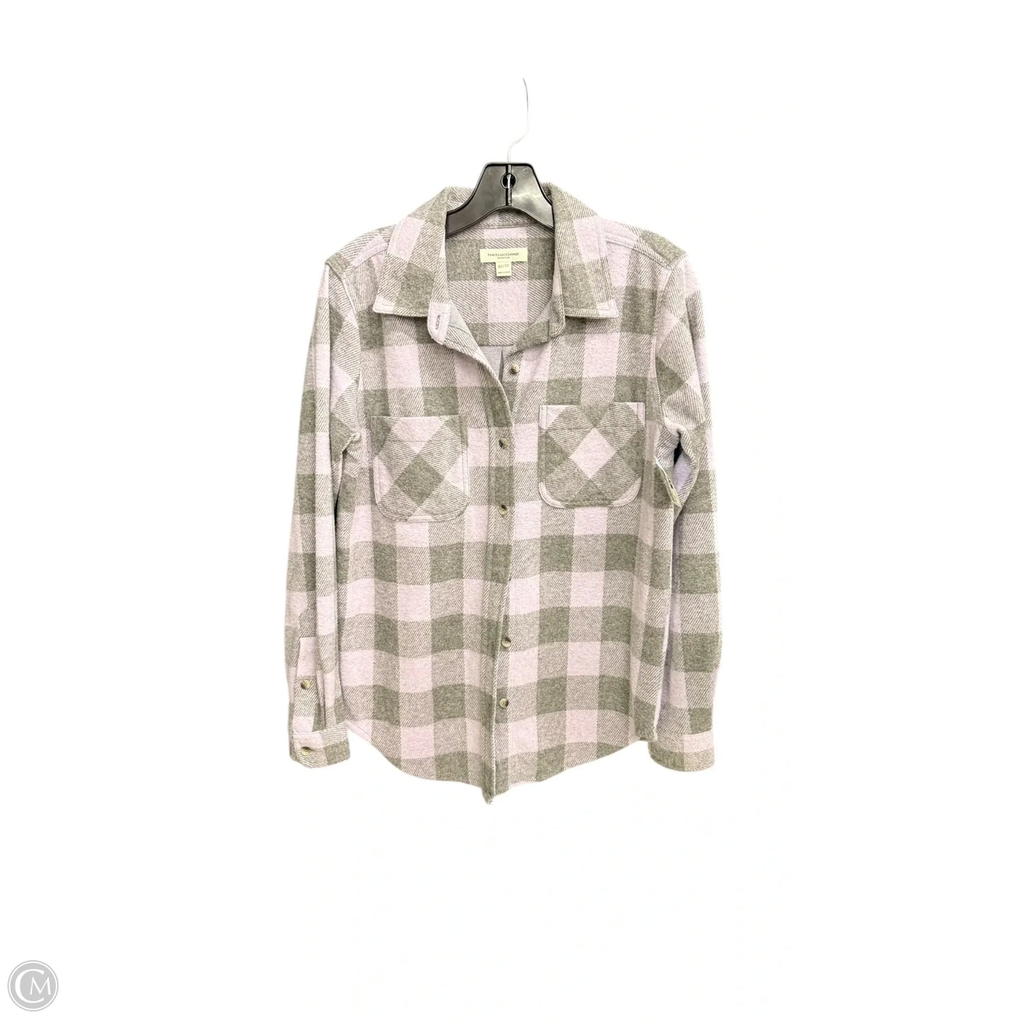 Top Long Sleeve By Beachlunchlounge In Checkered Pattern, Size: Xs