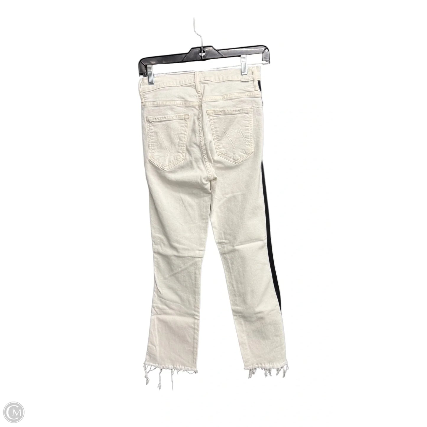 Jeans Wide Leg By Mother In White Denim, Size: 4
