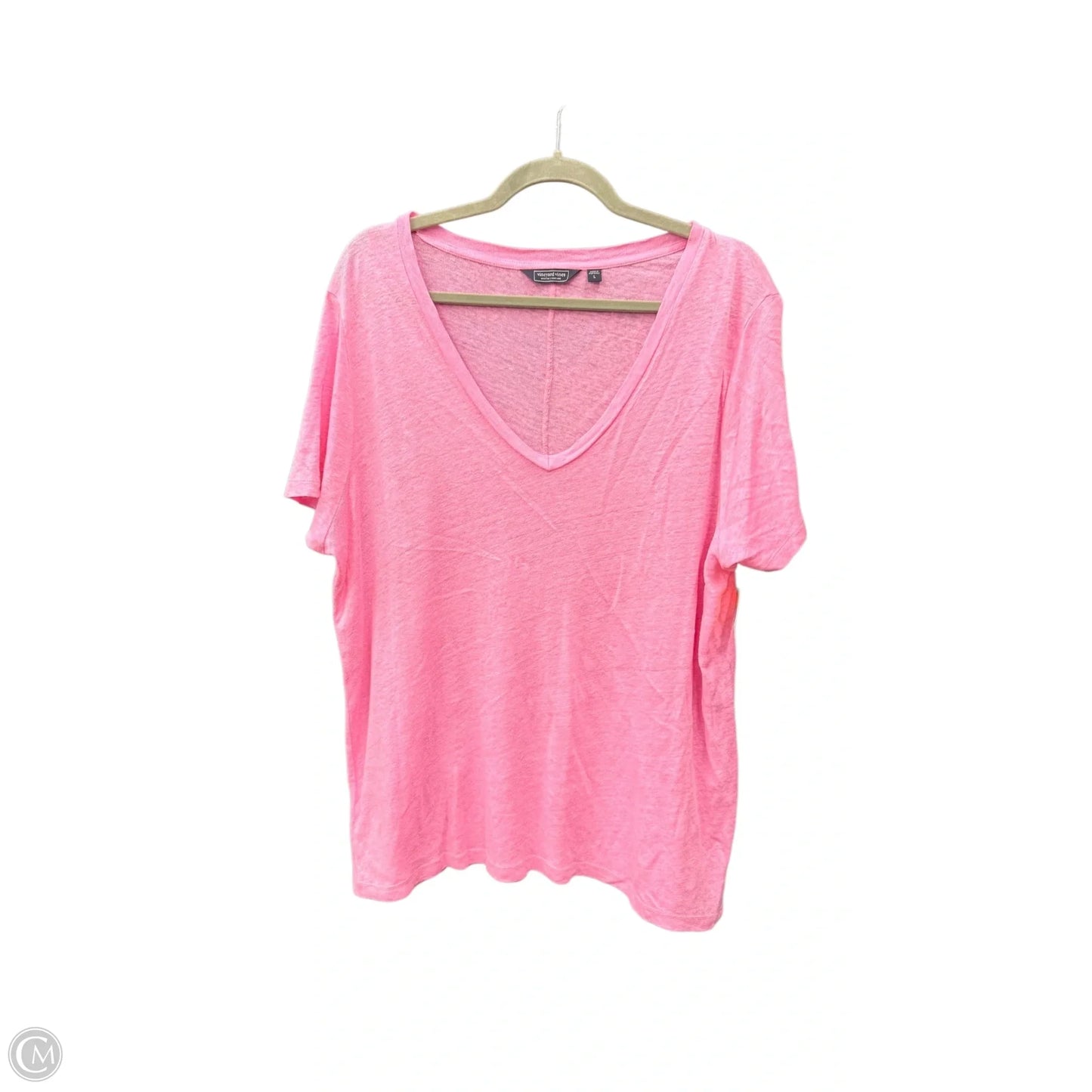 Top Short Sleeve Basic By Vineyard Vines In Pink, Size: L